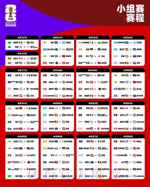 2026世界杯比赛时间中国时间 2026世界杯比赛时间中国时间